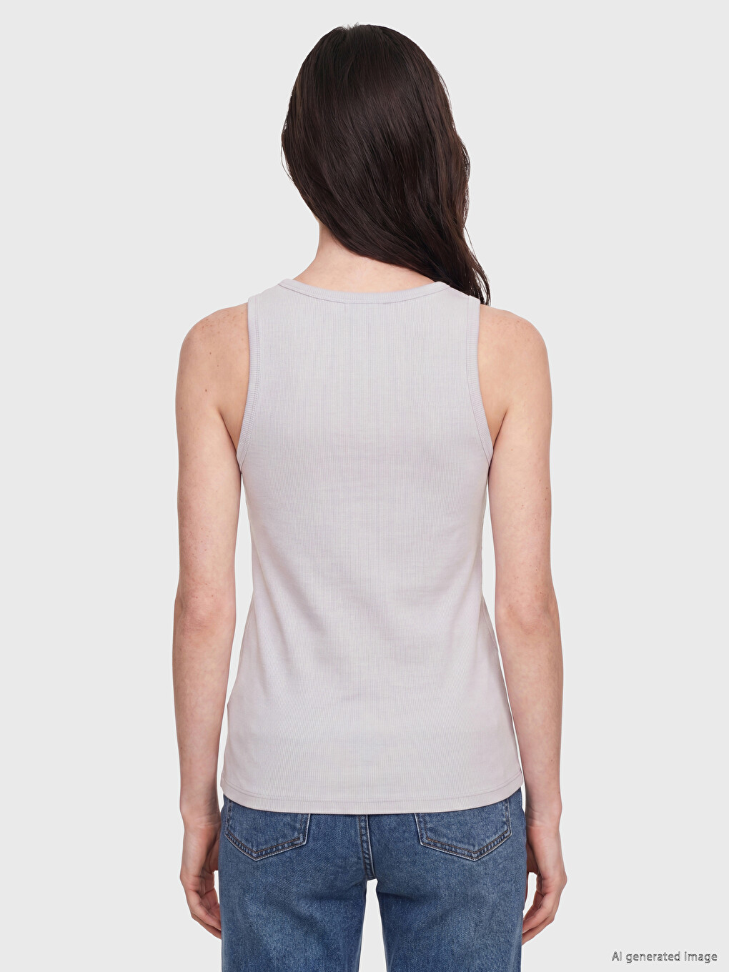 Crew Neck Rhinestone Embellished Women's Tank Top-3