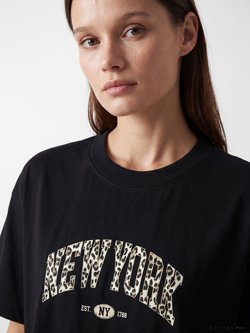 Printed 100% Cotton Women's T-Shirt-2
