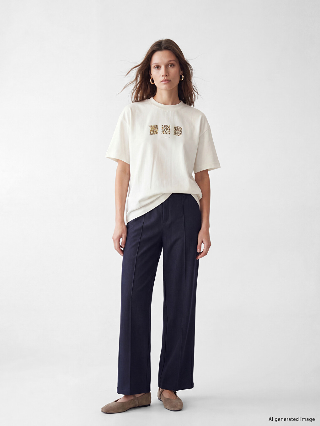 Printed 100% Cotton Women's T-shirt-1
