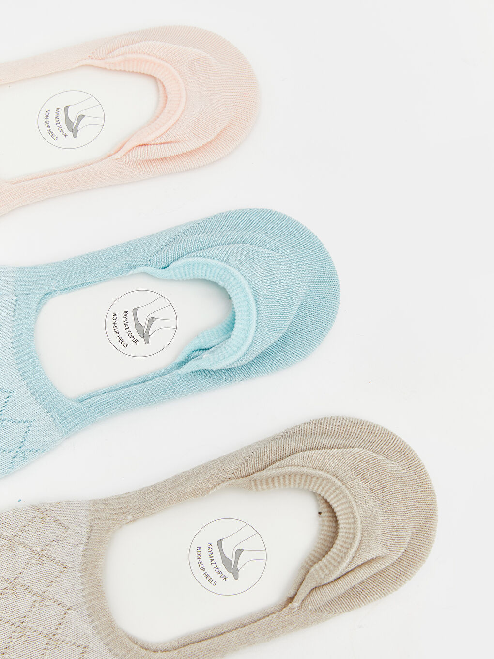 Pembe Ajurlu Kadın Babet Çorap 3'lü-1