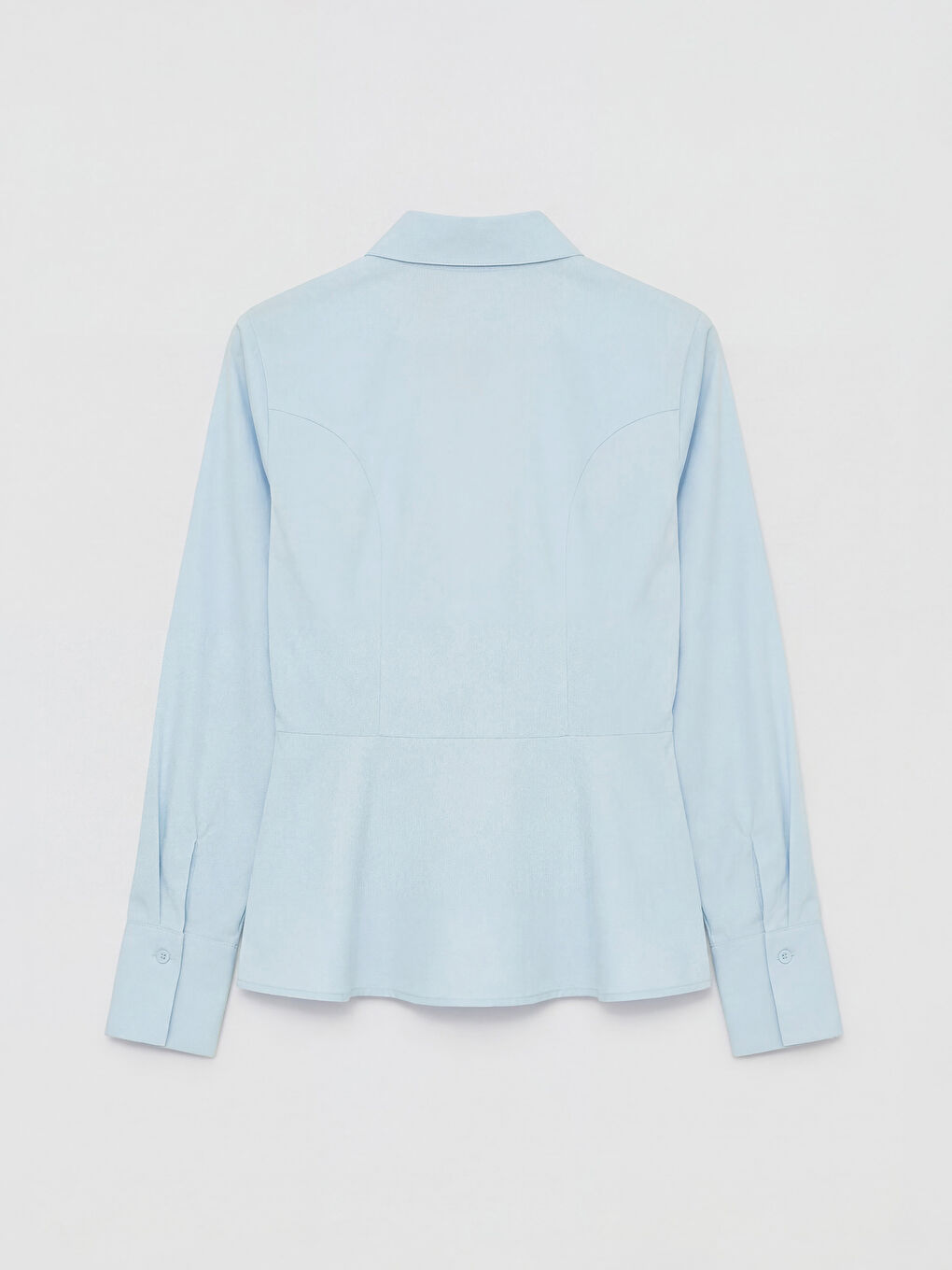 Mavi Poplin Kadın Gömlek-1