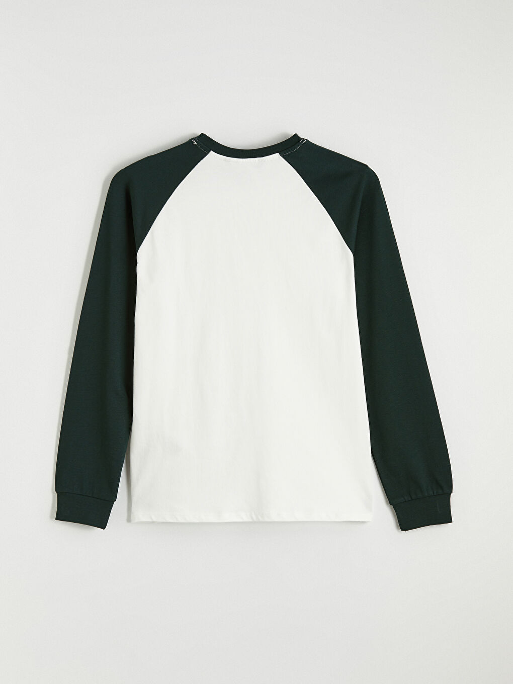 Majica dugih rukava sa okruglim izrezom i blok bojama za muškarce-2