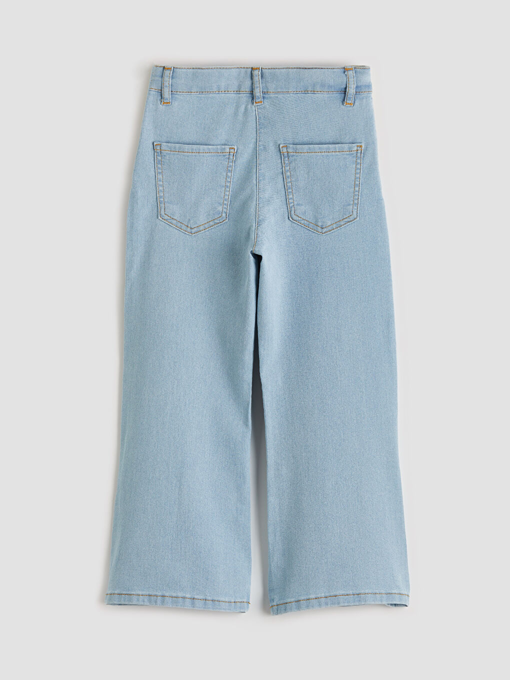 Mavi Baskılı Kız Çocuk Jean Pantolon-3