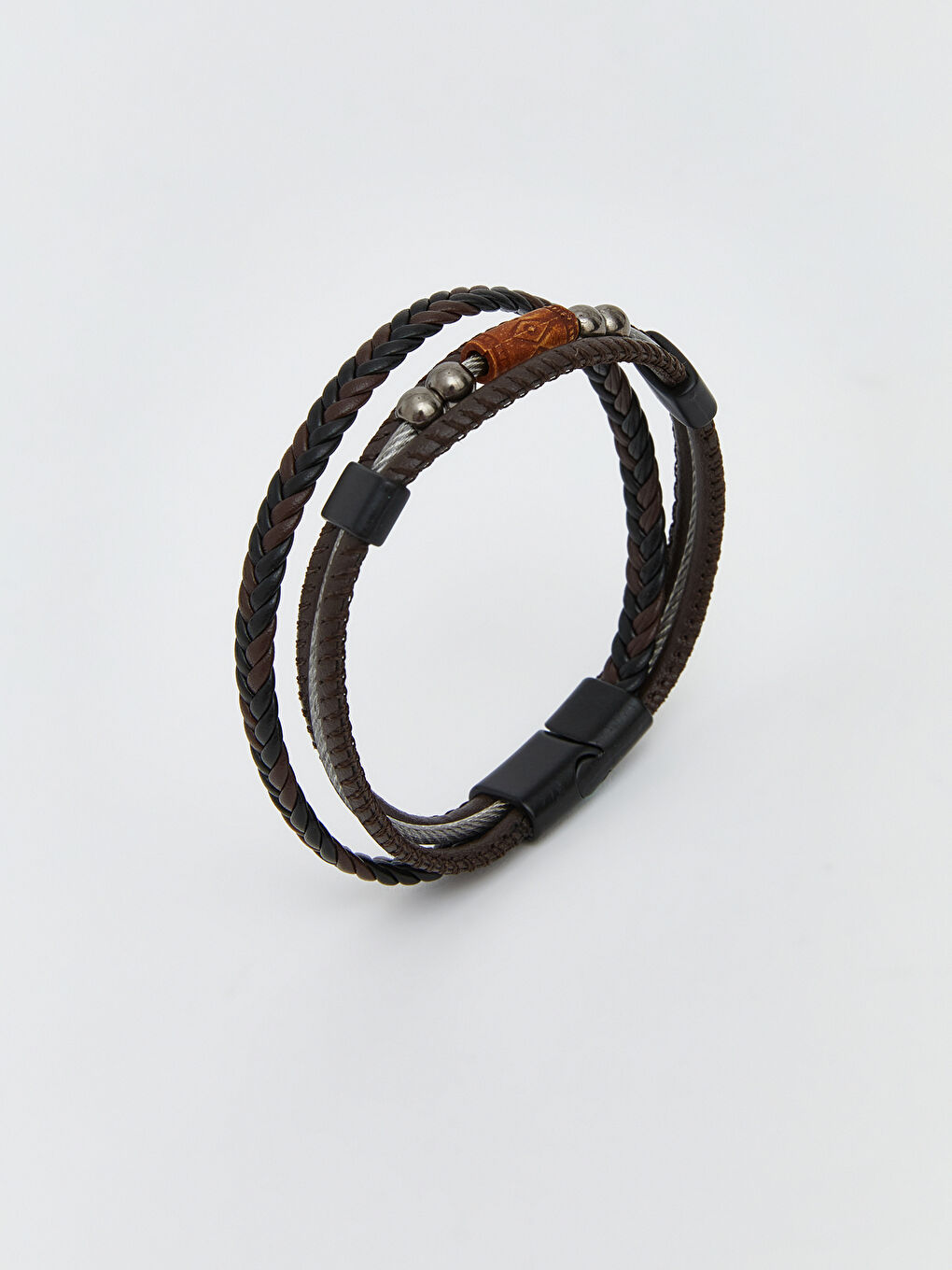 Kahverengi Taşlı Erkek Bileklik-1