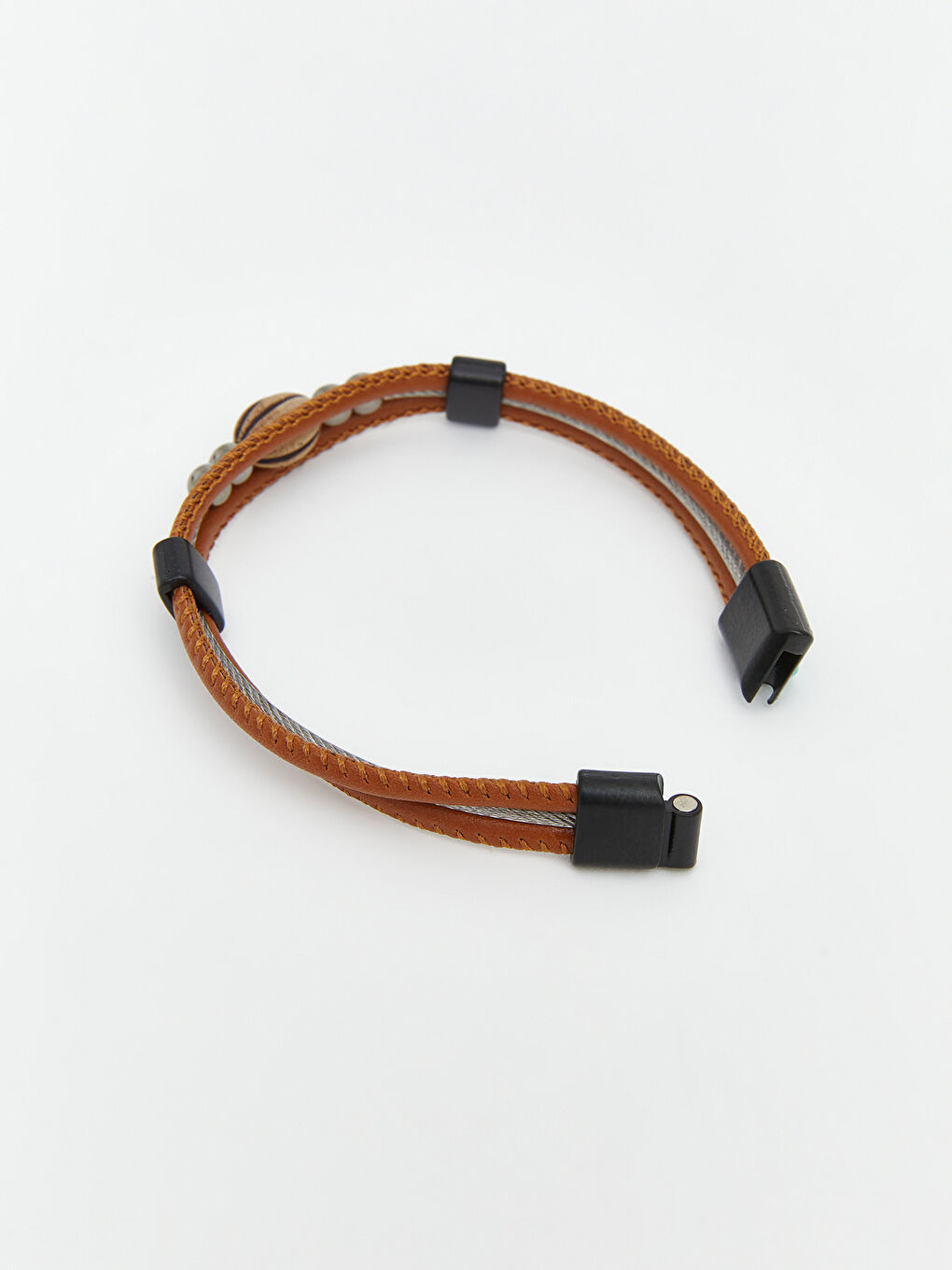 Kahverengi Taşlı Erkek Bileklik-2