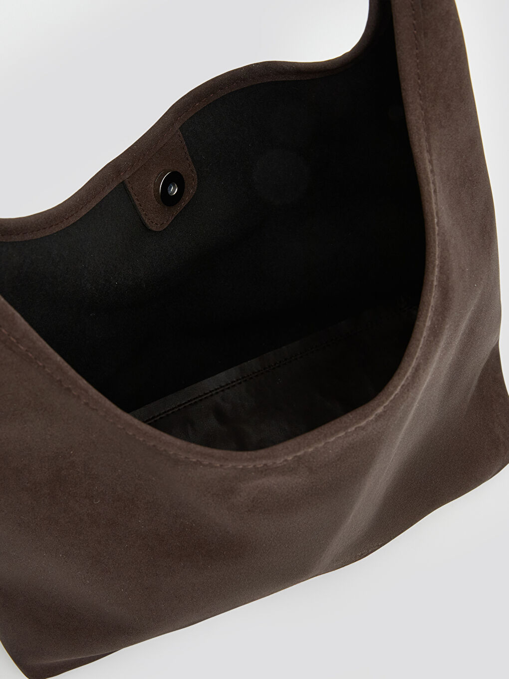 Kahverengi Süet Görünümlü Kadın Omuz Çantası-3