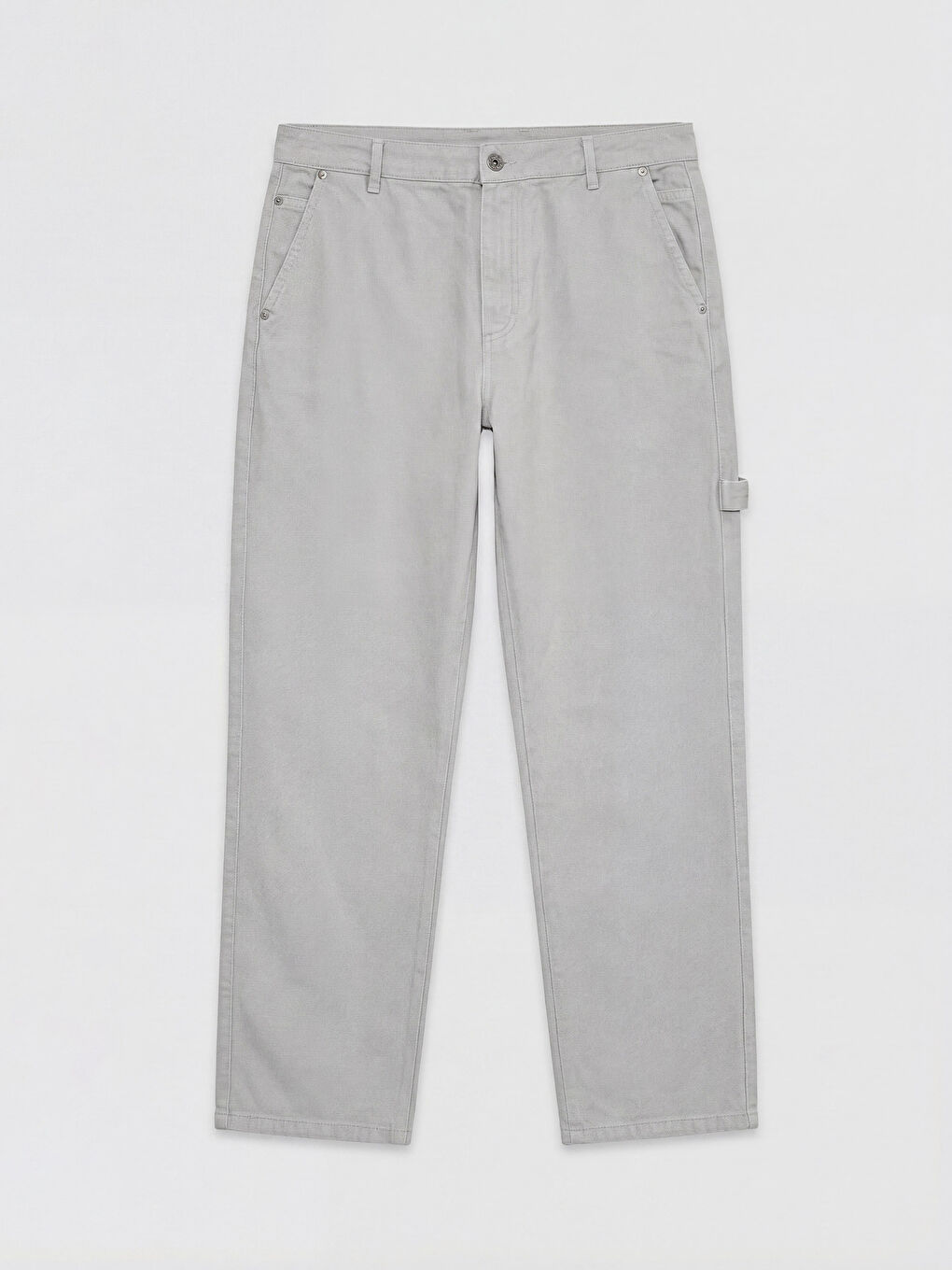 Gri Regular Fit Gabardin Erkek Pantolon