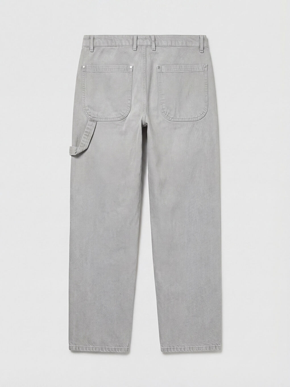 Gri Regular Fit Gabardin Erkek Pantolon-1