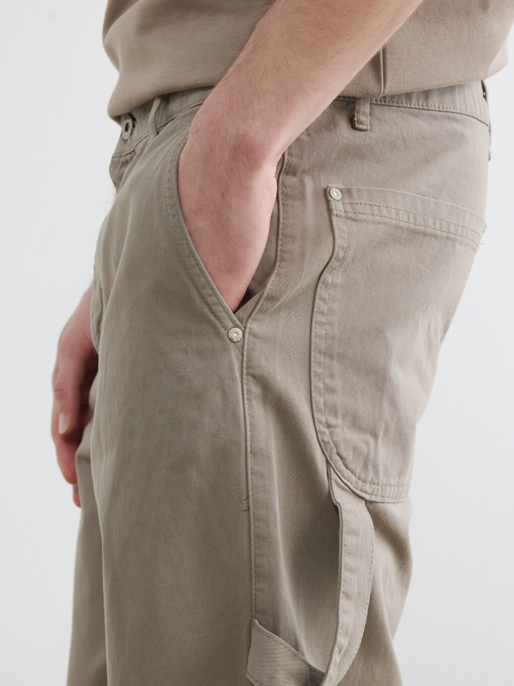 Regular Fit Gabardine Men's Trousers-2
