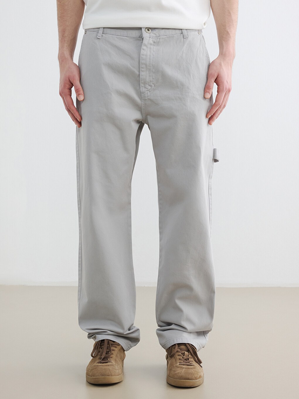 Regular Fit Gabardine Men's Trousers-1