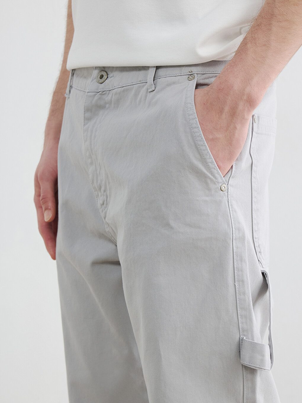 Regular Fit Gabardine Men's Trousers-2