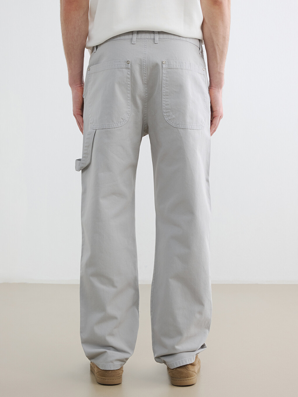 Regular Fit Gabardine Men's Trousers-3