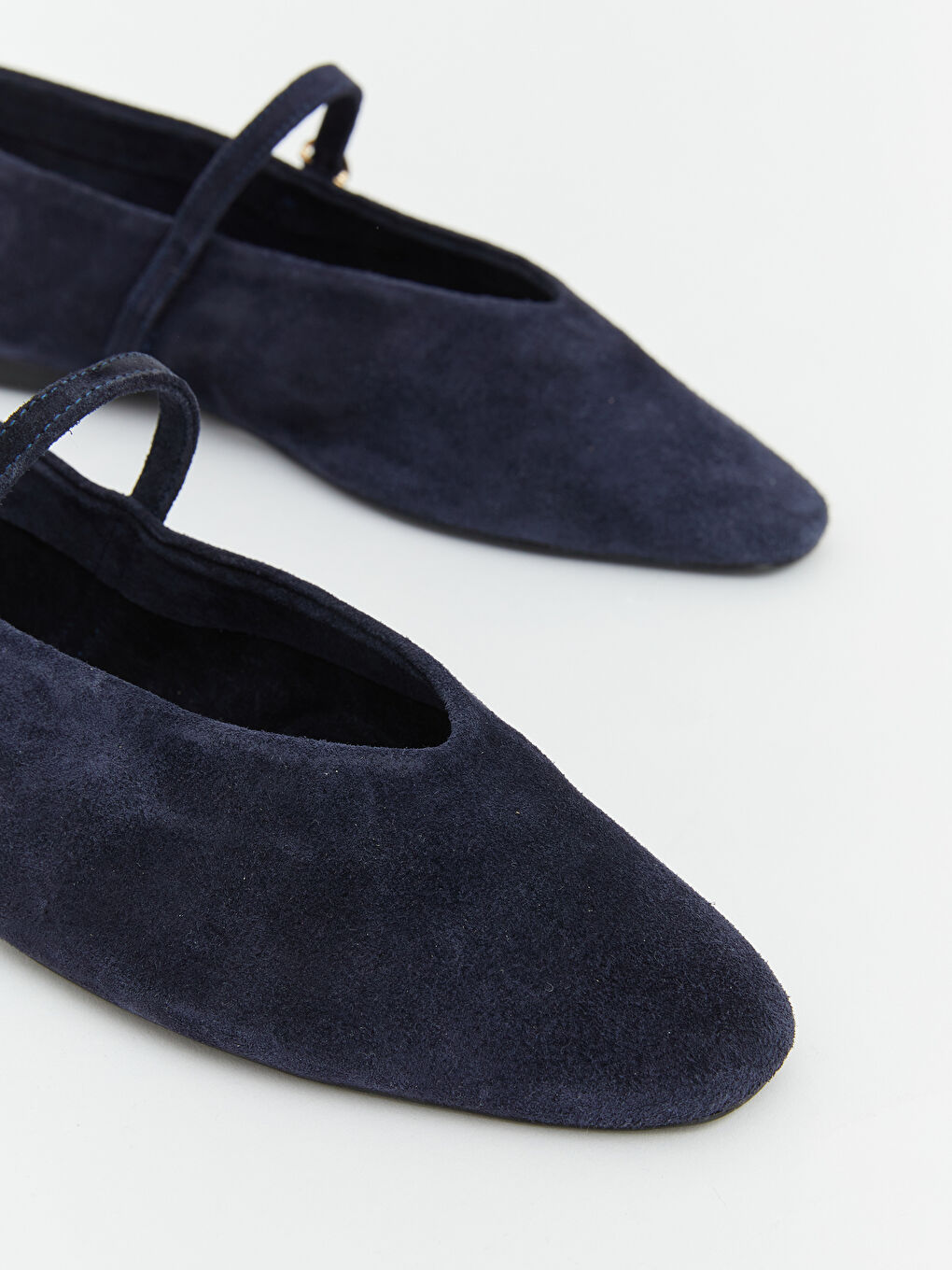 Lacivert Süet Kadın Babet-2