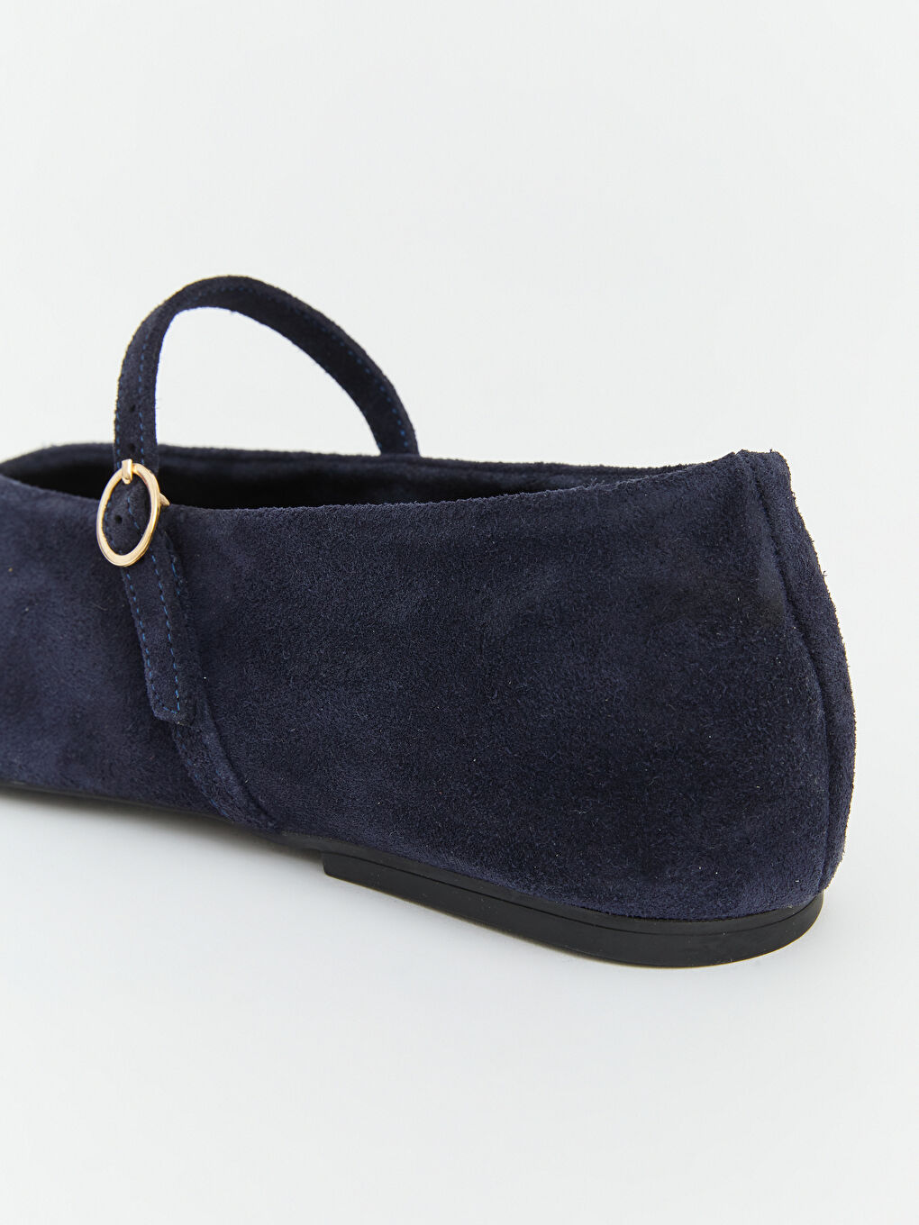 Lacivert Süet Kadın Babet-4