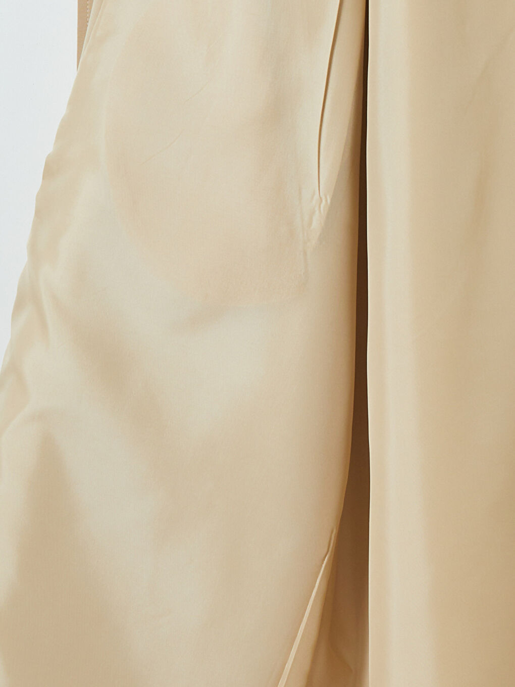 Bej Gömlek Yaka Kadın Trençkot-7