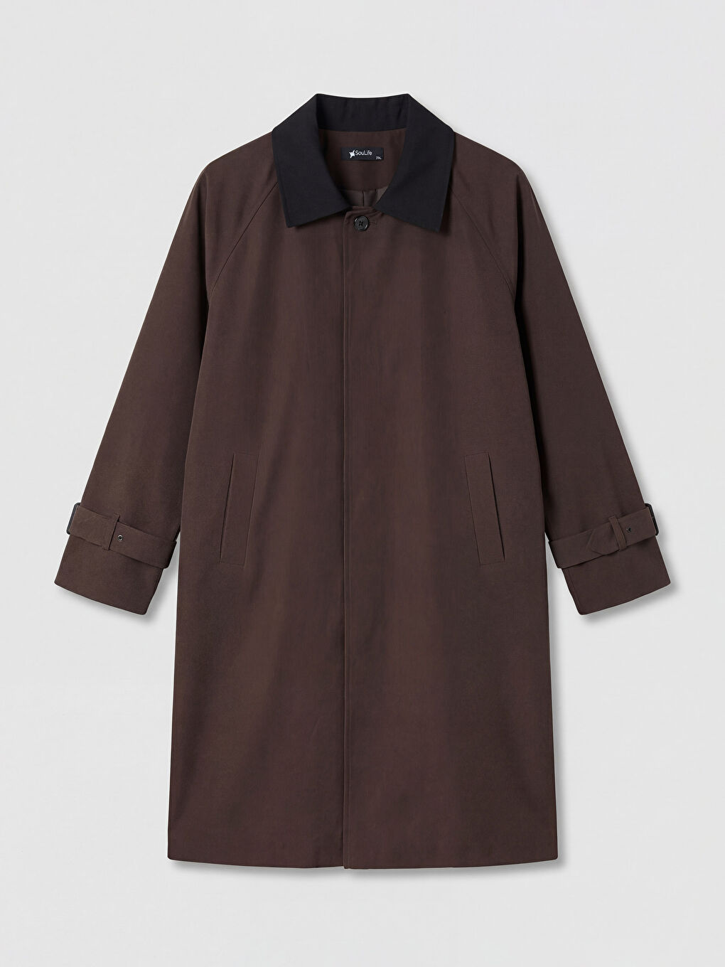 Kahverengi Gömlek Yaka Kadın Trençkot