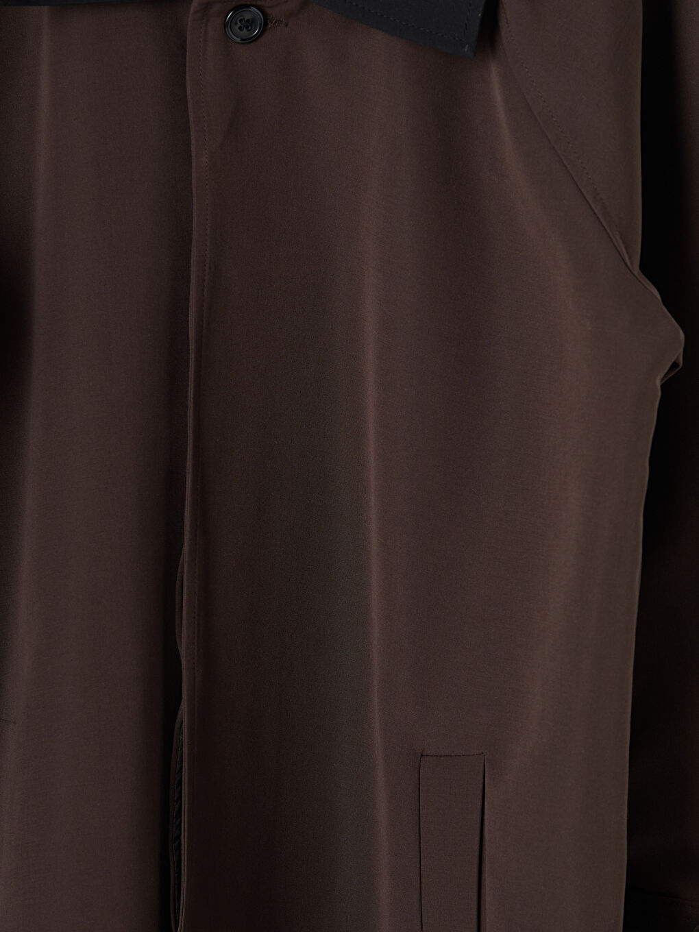 Kahverengi Gömlek Yaka Kadın Trençkot-2