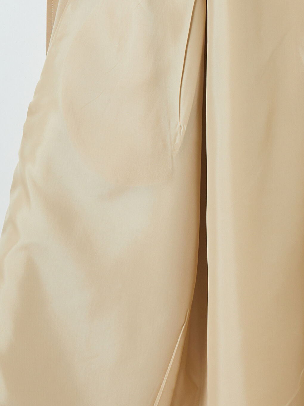 Bej Gömlek Yaka Kadın Trençkot-6