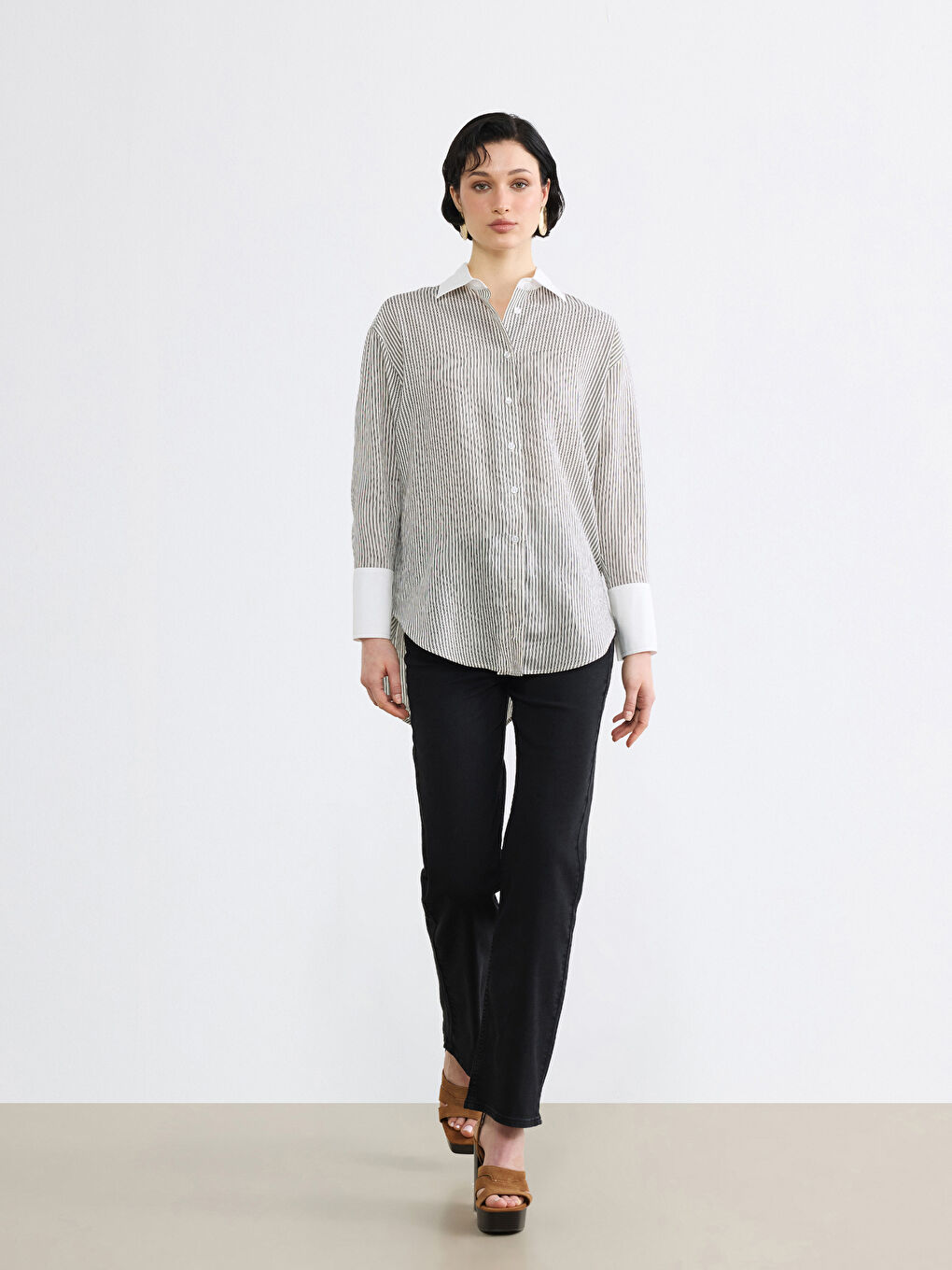 Siyah Straight Fit Kadın Jean Pantolon