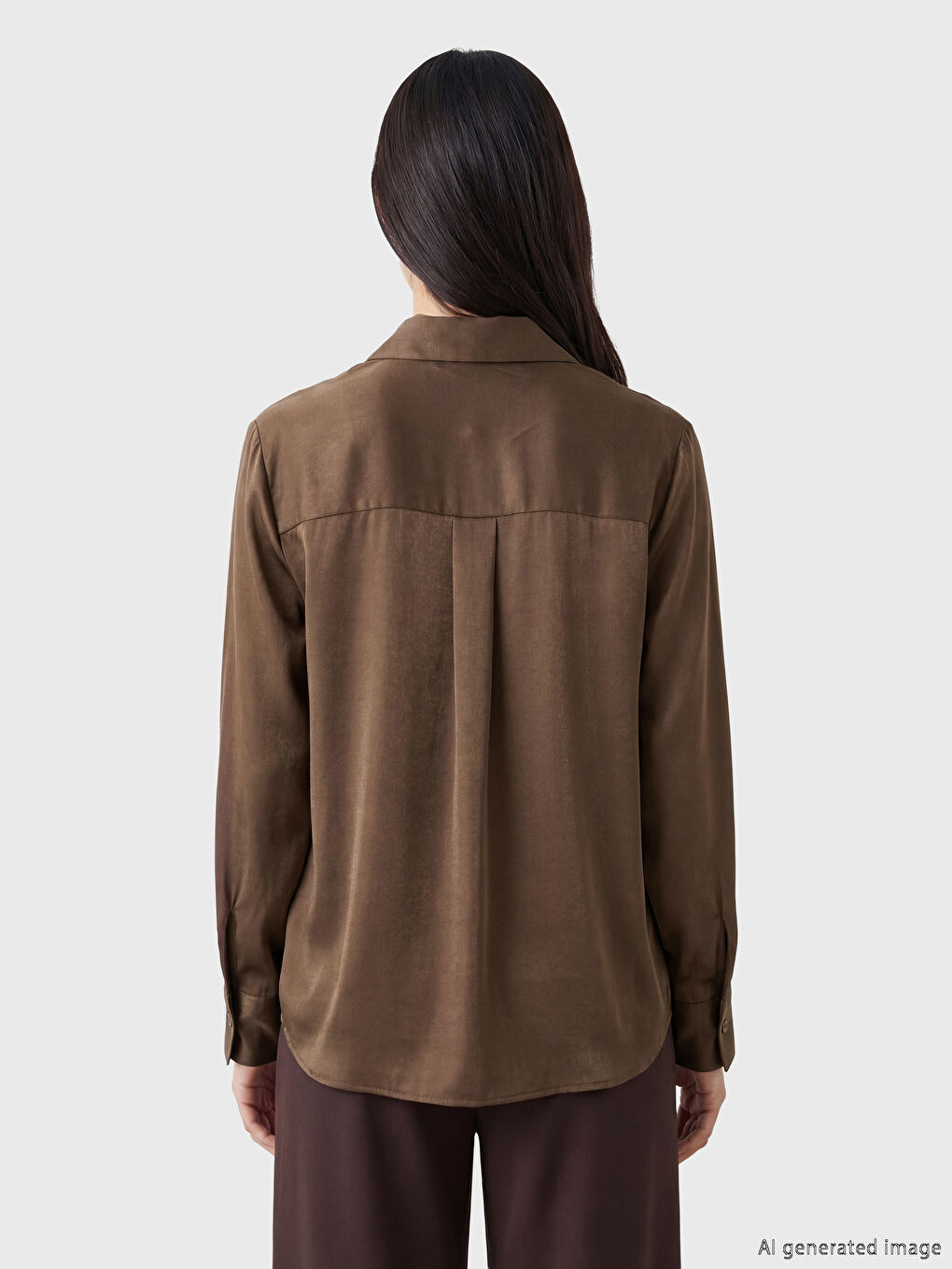 Modal Karışımlı Kadın Gömlek-3