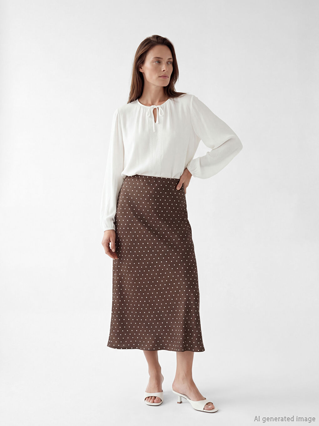 Μπλούζα με Υφή και Γιακά Με Δέσιμο-1