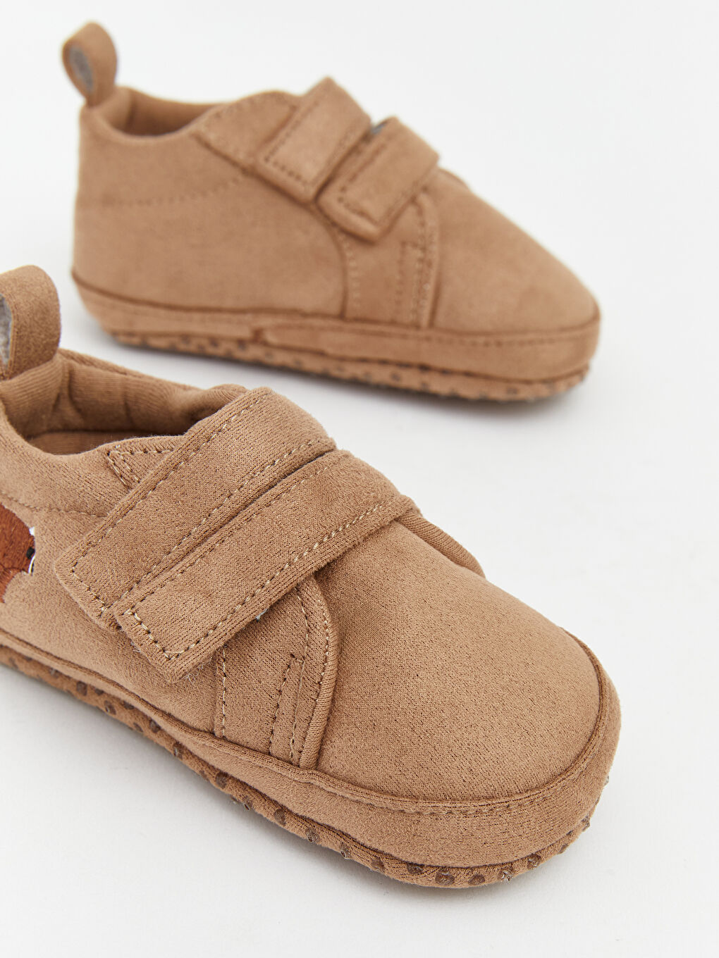 Kahverengi Nakışlı Erkek Bebek Yürüme Öncesi Ayakkabı-2