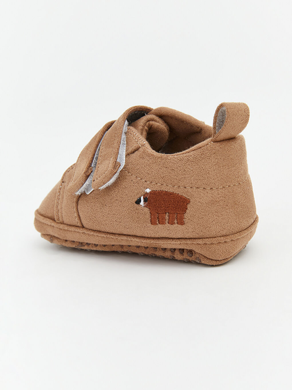 Kahverengi Nakışlı Erkek Bebek Yürüme Öncesi Ayakkabı-4