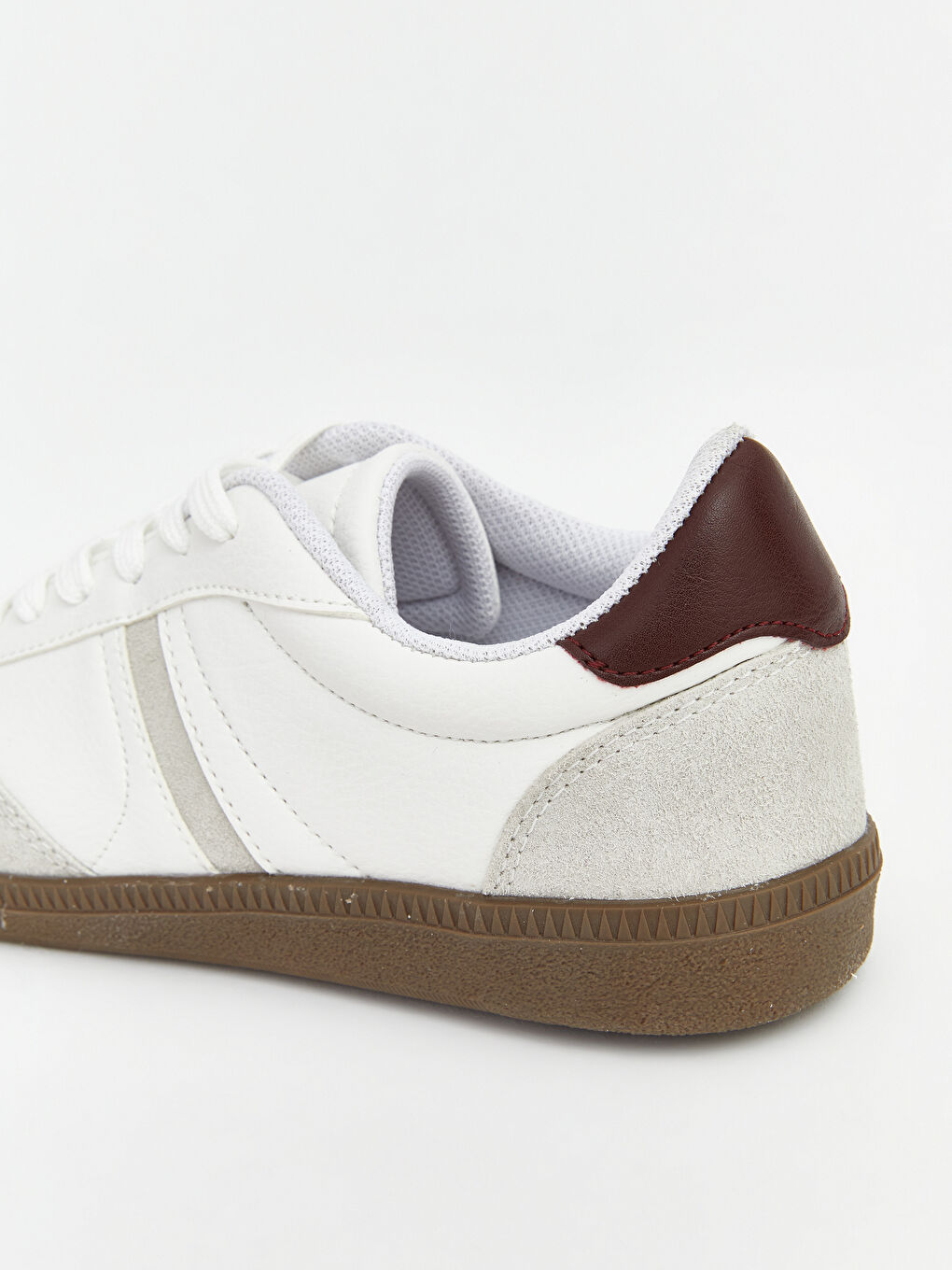 Beyaz Deri Görünümlü Kadın Spor Ayakkabı-4