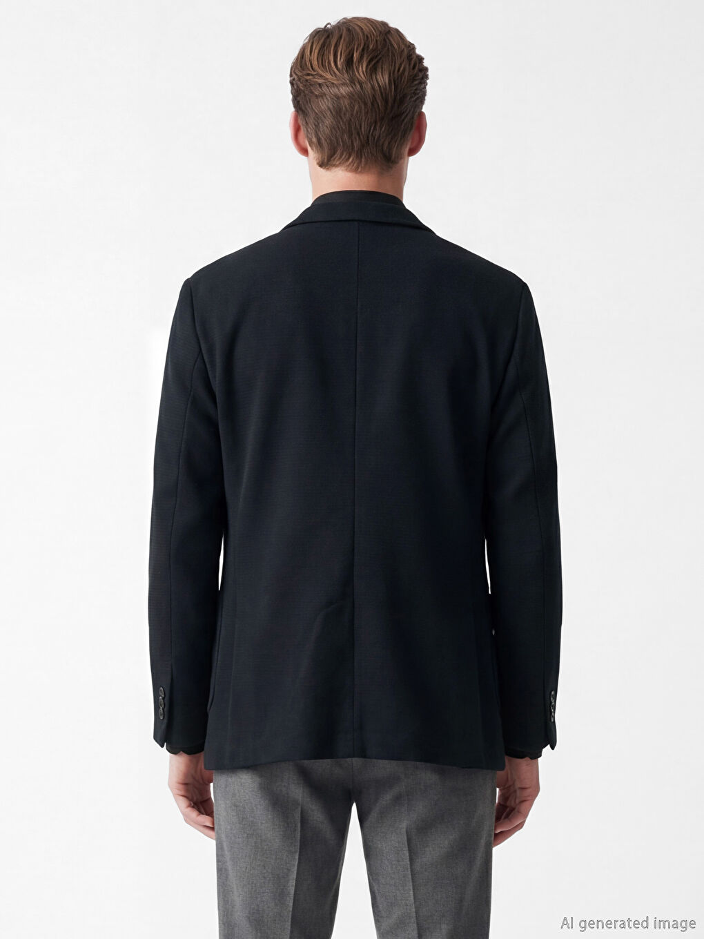 Lacivert Standart Kalıp Erkek Blazer Ceket-2