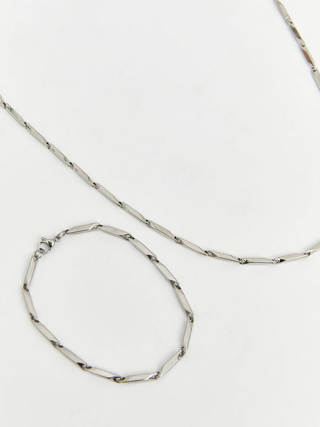 Gri Erkek Zincir Kolye Seti-1