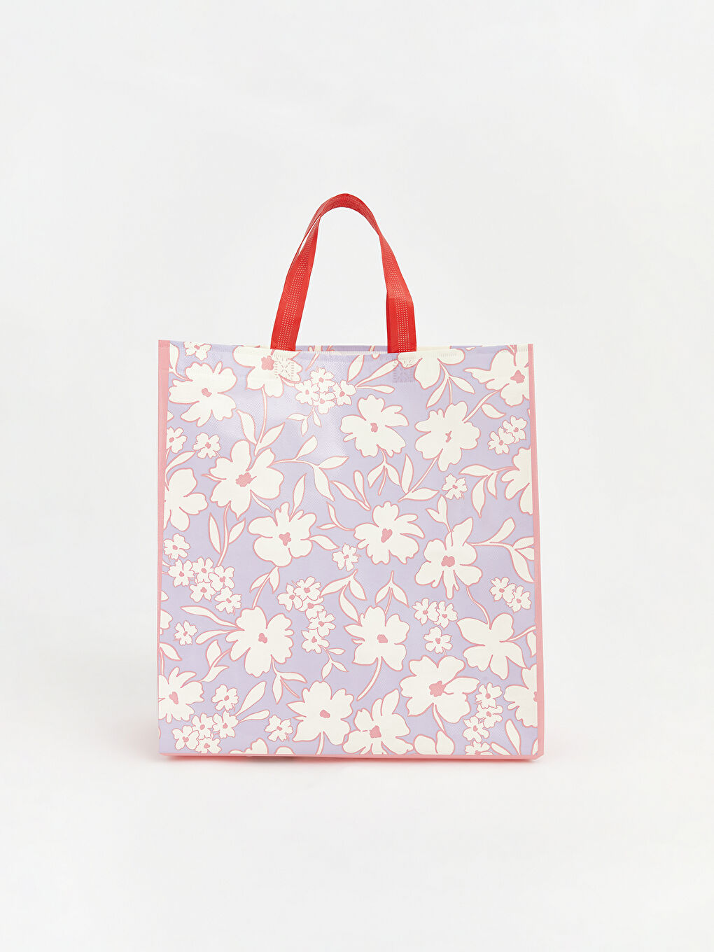 Karışık Çiçek Desenli Kadın Alışveriş Çantası