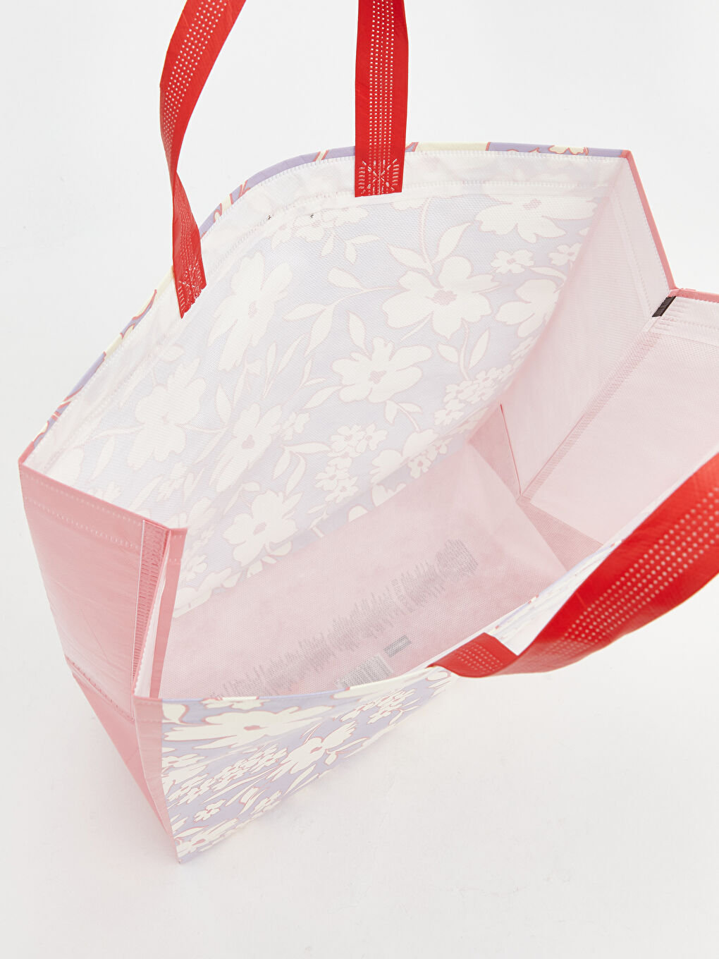 Karışık Çiçek Desenli Kadın Alışveriş Çantası-2