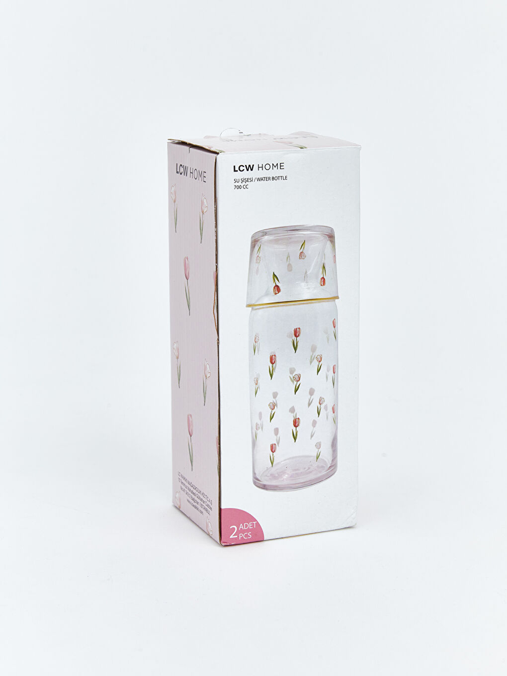 Karışık Çiçek Baskılı Cam Sürahi 700 ml-1