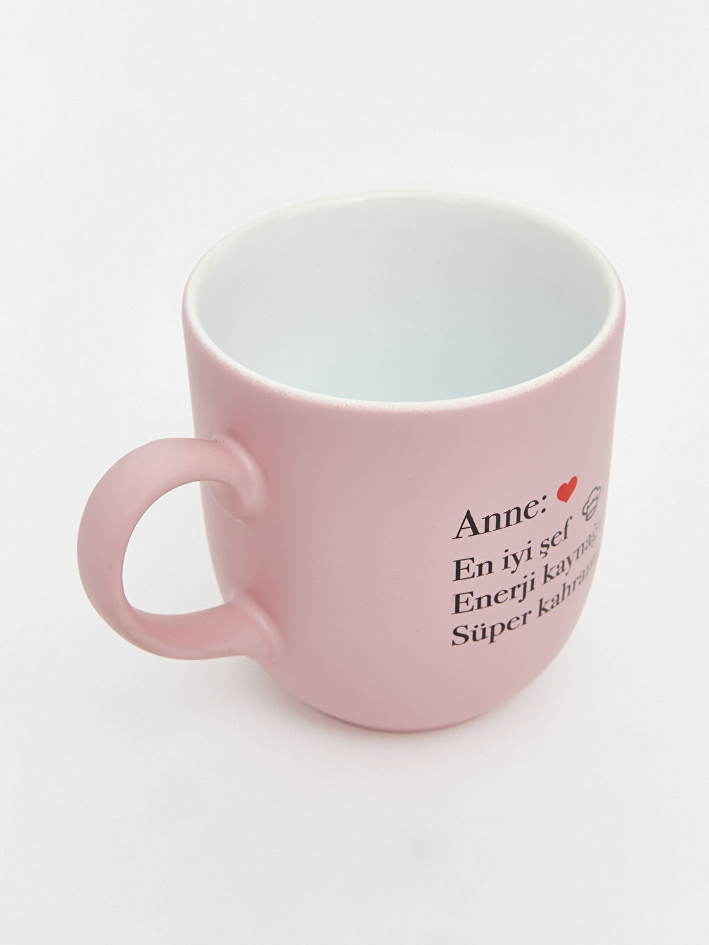 Pembe Slogan Baskılı Seramik Kupa 365 ml-2