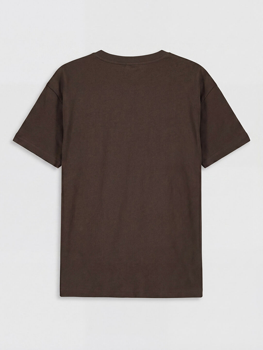 Kahverengi Bisiklet Yaka Naruto Baskılı Erkek Çocuk Tişört-1