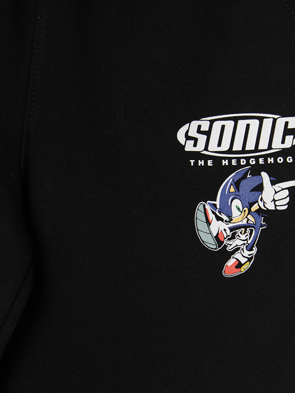 Siyah Erkek Çocuk Sonic Baskılı Şort-1