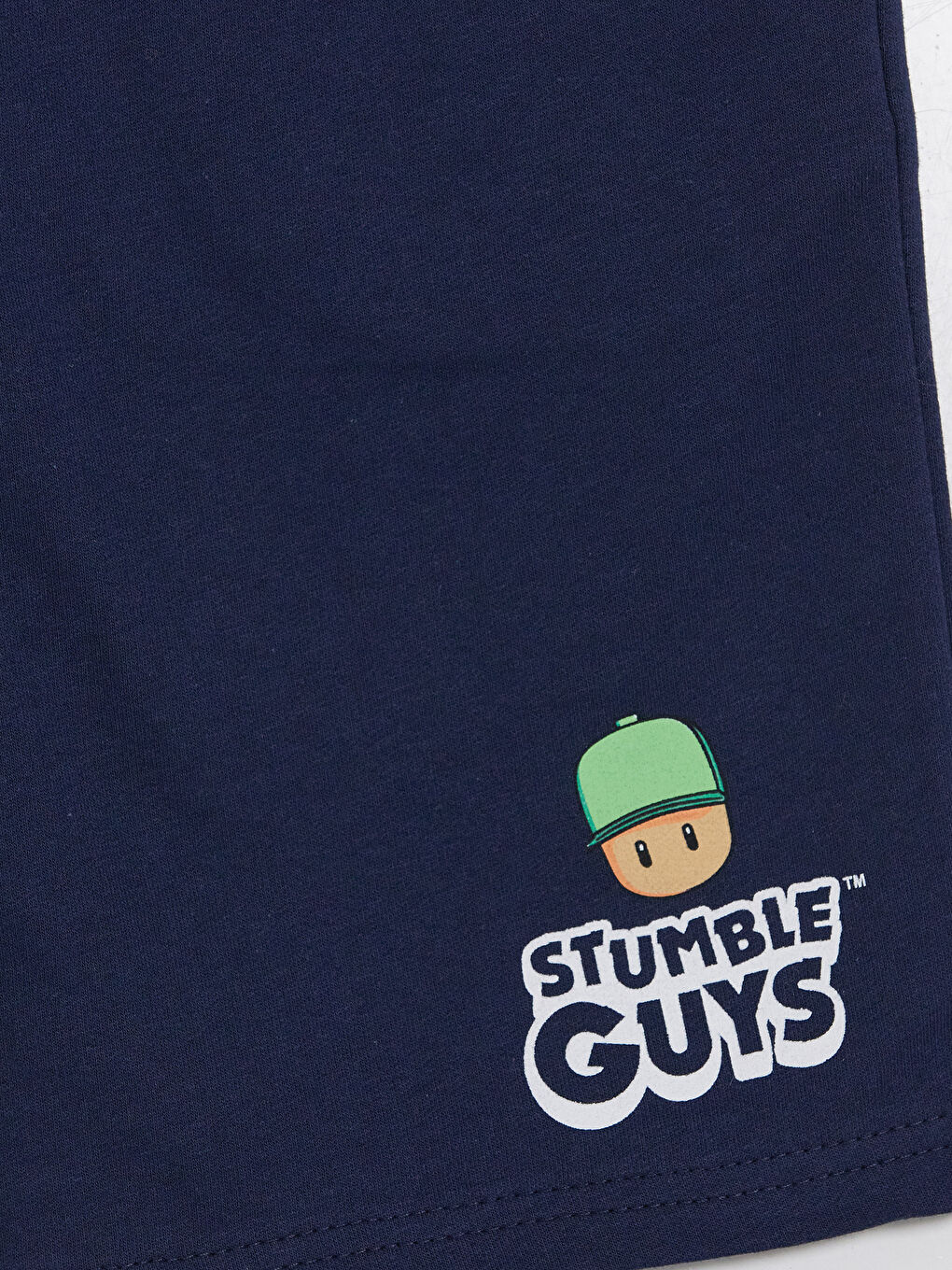 Lacivert Erkek Çocuk Stumble Guys Baskılı Şort-2