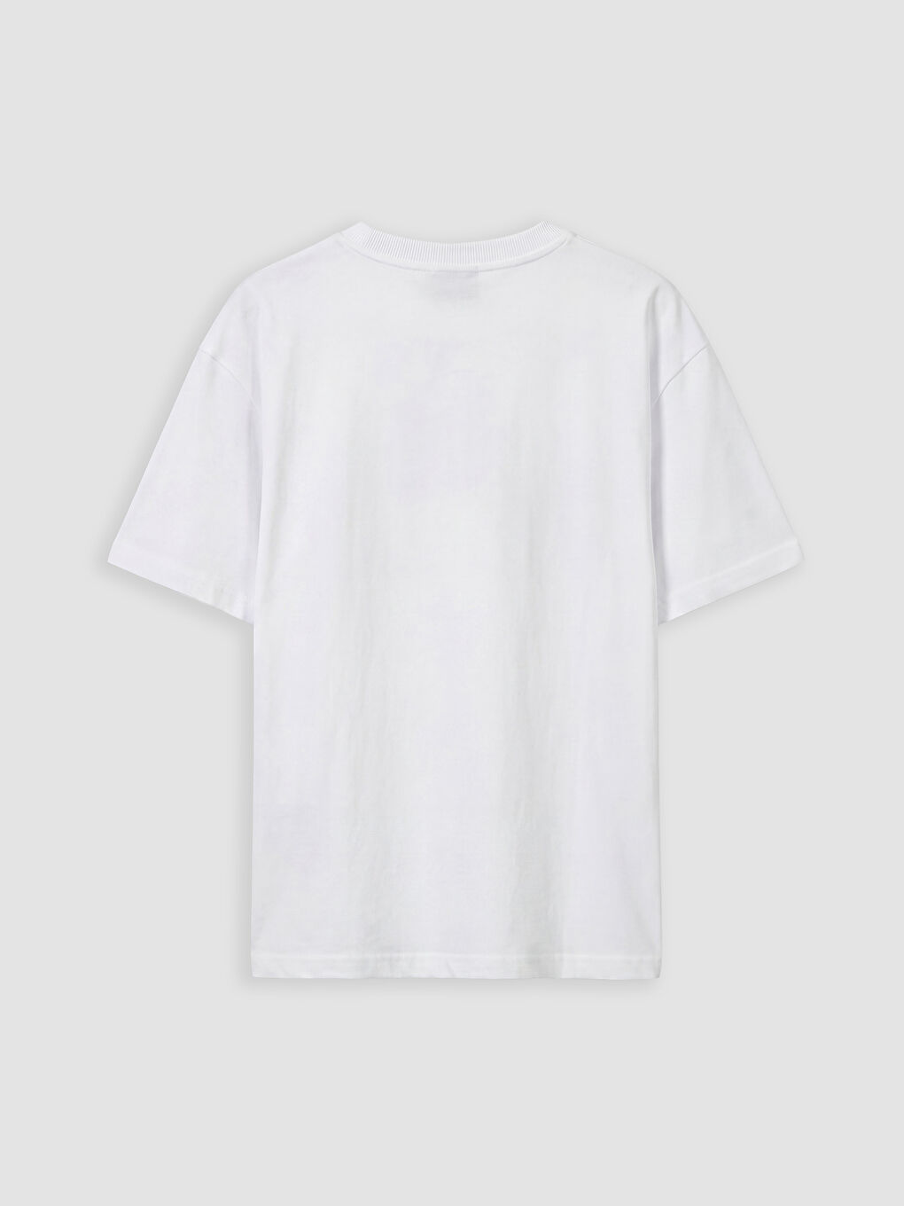 Beyaz Bisiklet Yaka Galatasaray Baskılı Erkek Çocuk Tişört-1