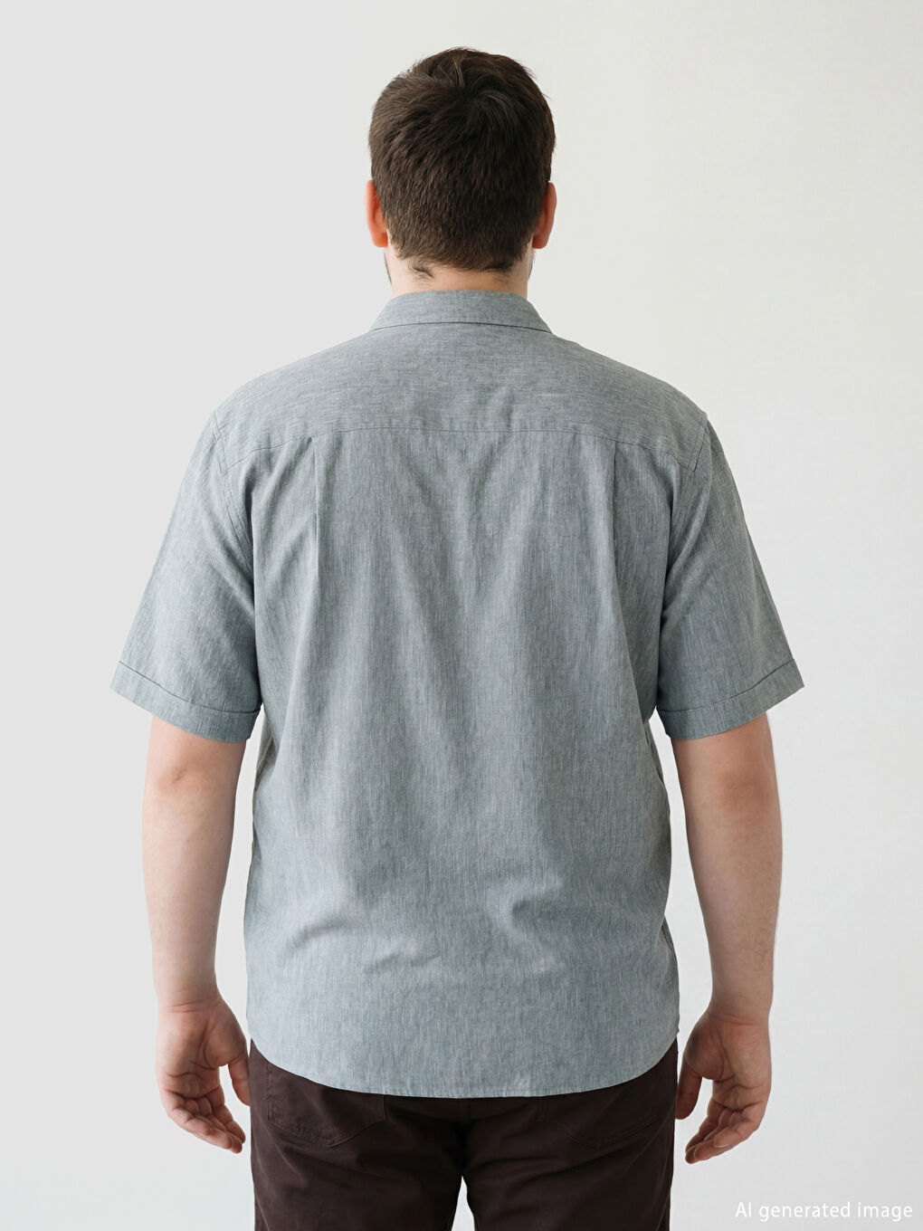 Yeşil Regular Fit Erkek Gömlek-3