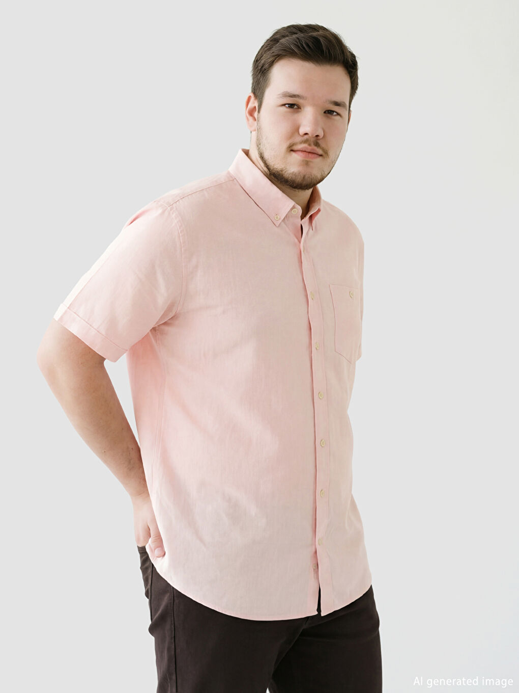 Pembe Regular Fit Erkek Gömlek