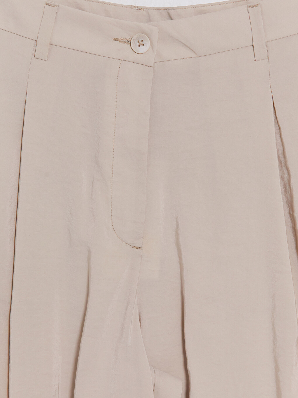 Modal Blended Pleated Women's Fabric Trousers-6