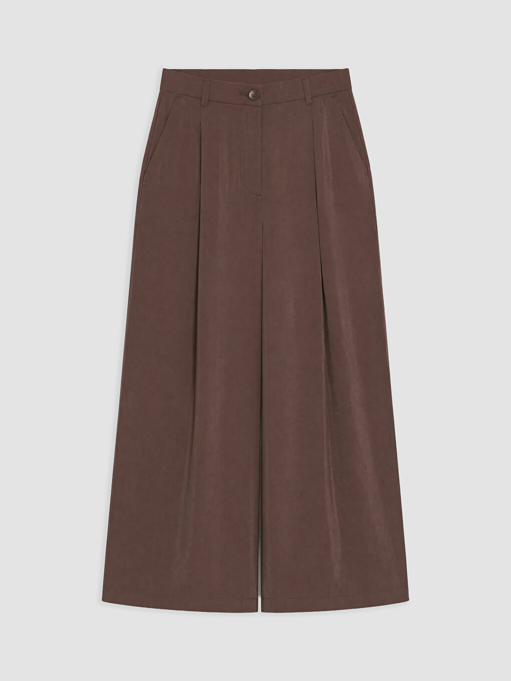 Modal Blended Pleated Women's Fabric Trousers-4