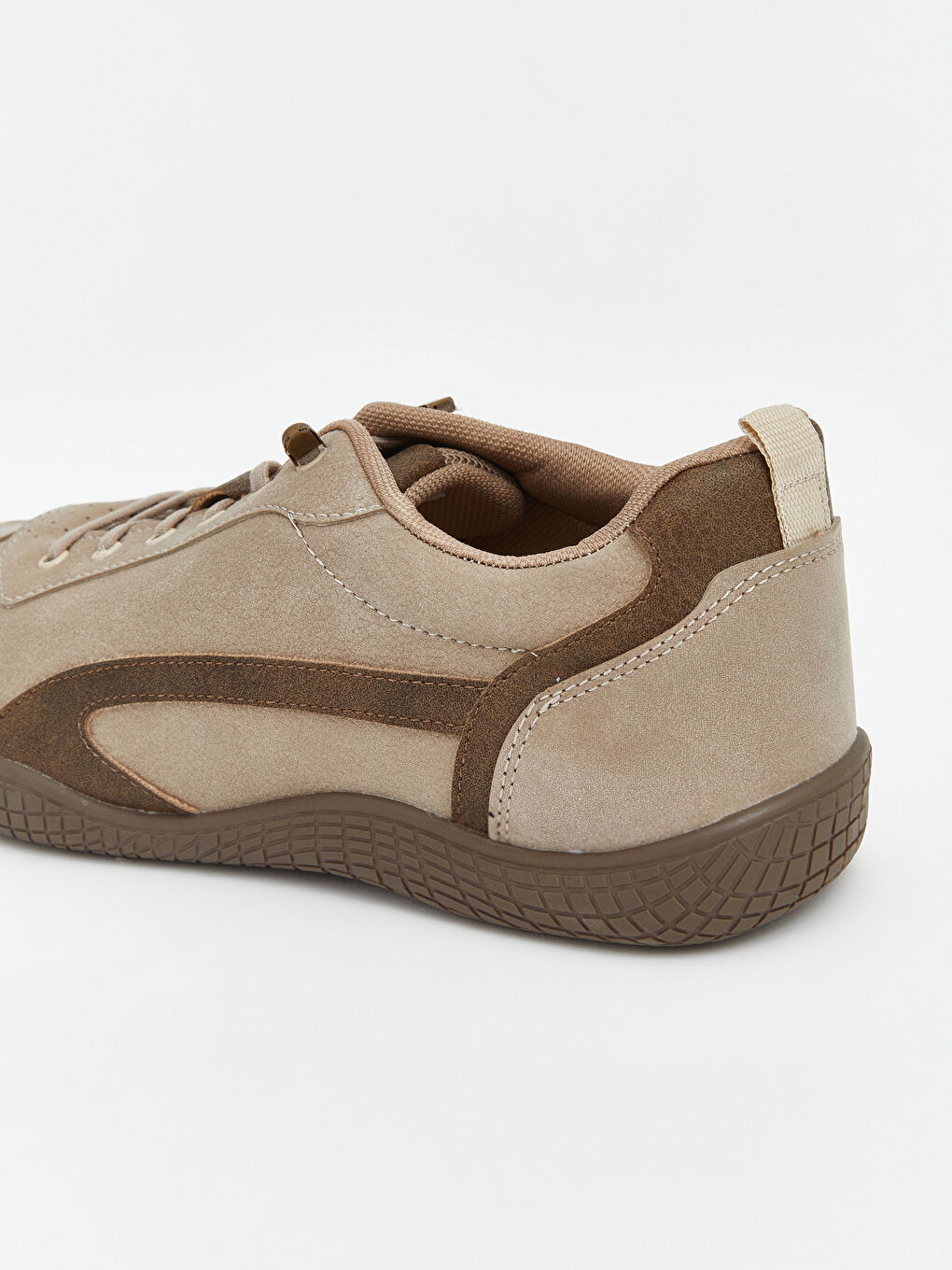 Bej Bağcıklı Erkek Spor Ayakkabı-4