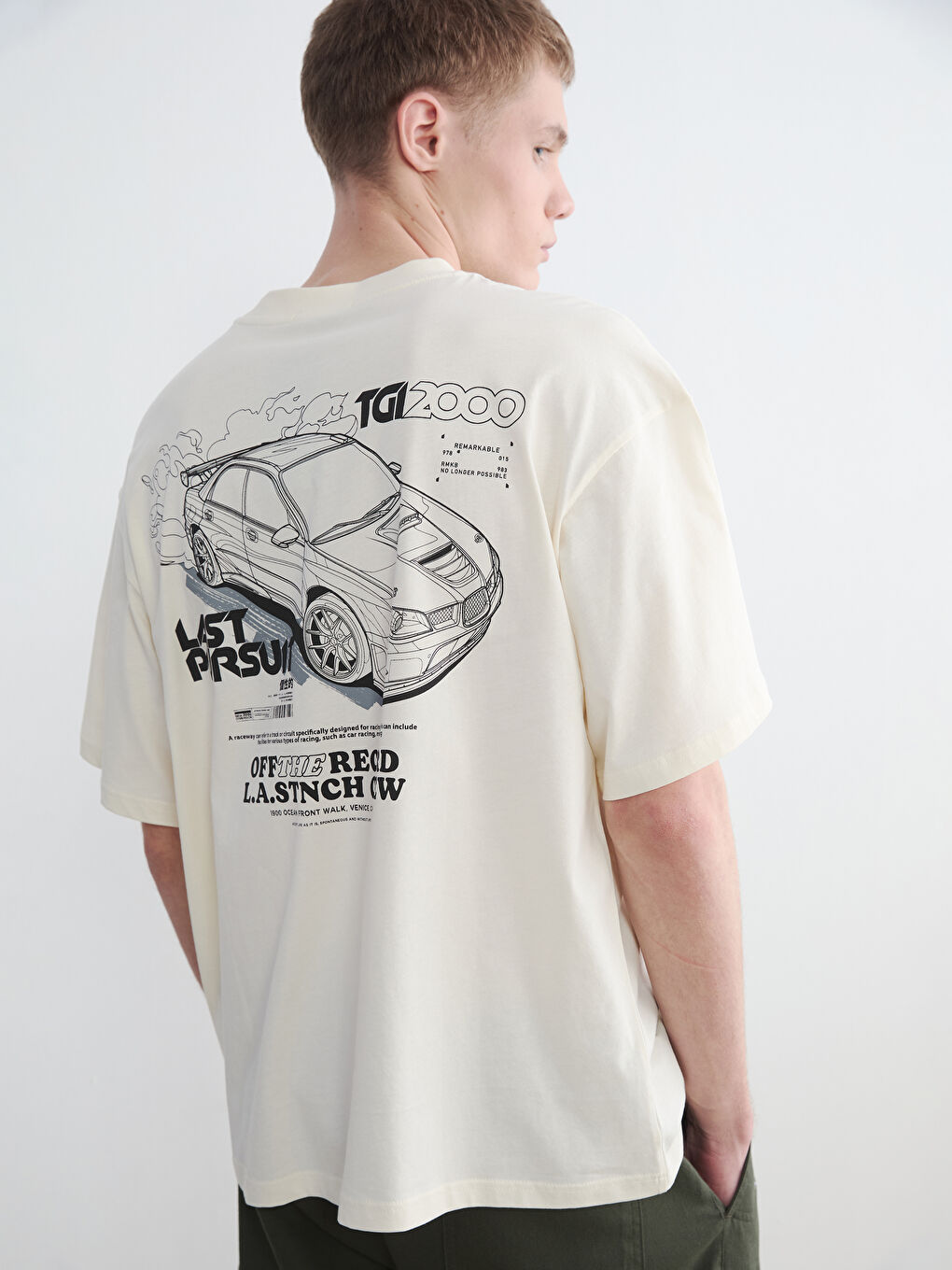 Oversize Back Print Men's T-Shirt