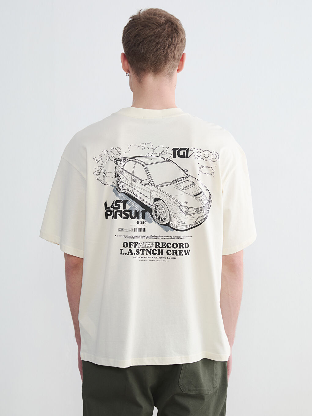 Oversize Back Print Men's T-Shirt-3