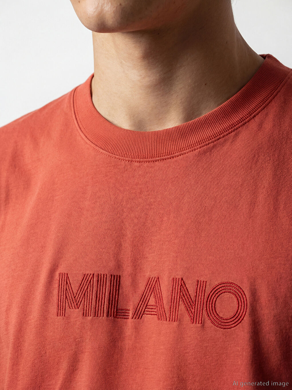 T-shirt Homme Col Rond Milano Imprimé Peigné-2
