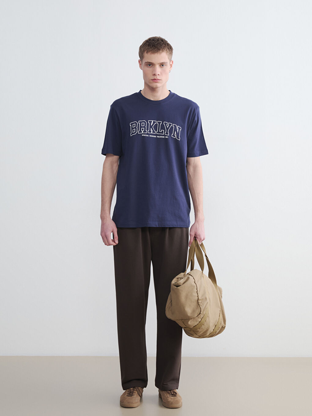 تي شيرت أزرق رجال-1