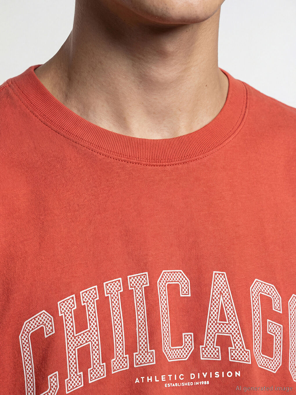 T-shirt Homme Imprimé Chicago Col Rond-2