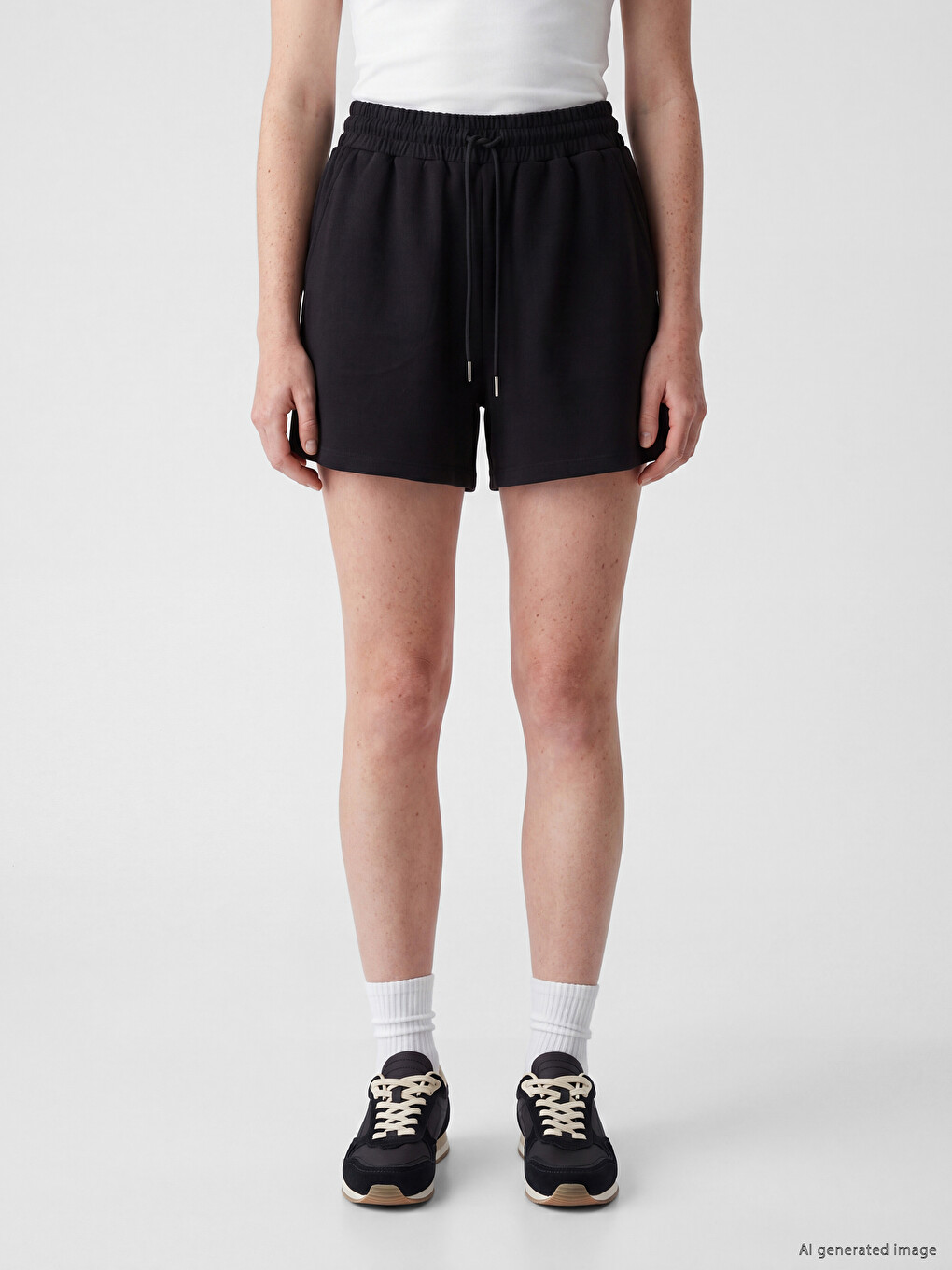 Elastic Waist Soft Touch Women's Shorts-1