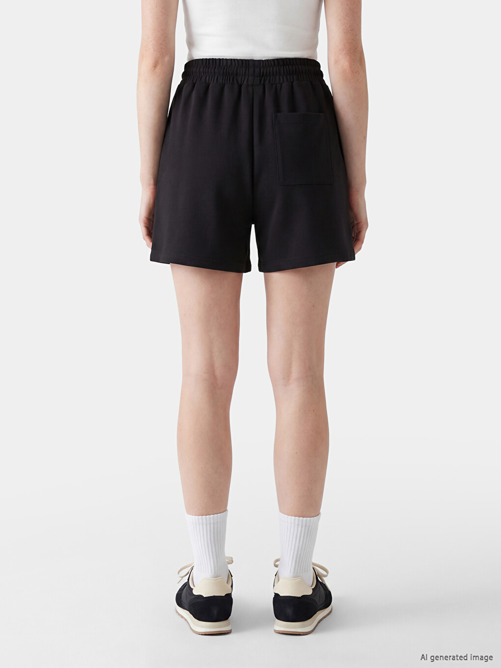 Elastic Waist Soft Touch Women's Shorts-3